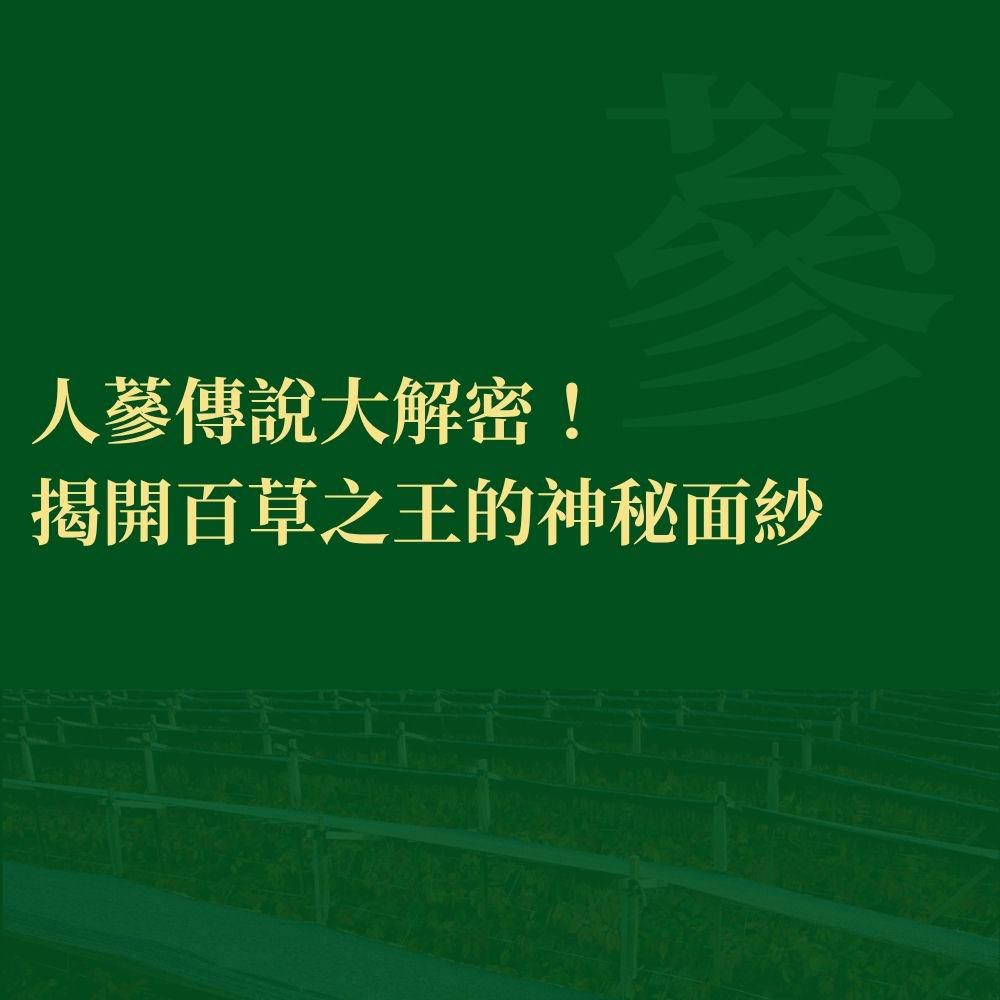 人蔘傳說大解密！揭開百草王的神秘面紗